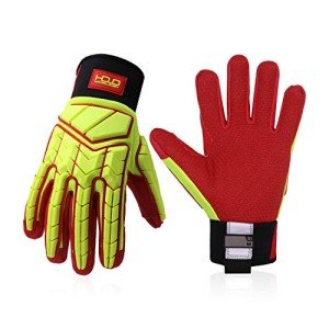 Heavy Duty HI-VIS Cut Resistant Work Gloves