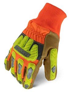 Insulated Leather Winter Work Gloves with Impact Protection