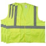 High Visibility Lime Safety Vest 3-Pack L/XL