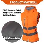 Women's High Visibility Reflective Safety Vest with Pockets