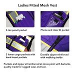 Women's High-Visibility Mesh Safety Vest with Pockets