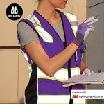 Women's High-Visibility Mesh Safety Vest with Pockets
