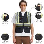 A-KSAFETY Men's Black Safety Vest