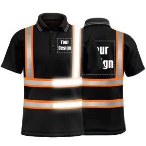 Hi-Vis Reflective Safety Polo Shirt for Customization