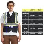 A-KSAFETY Men's Black Safety Vest