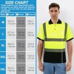 High Visibility Reflective Work Polo T-Shirts 6-Pack