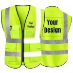High-Visibility Safety Vest with Logo & Pockets