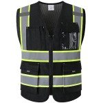 High Visibility Safety Vest with 9 Pockets