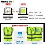 High-Visibility Safety Vest with Logo & Pockets