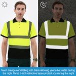 High Visibility Reflective Work Polo T-Shirts 6-Pack