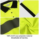 High Visibility Reflective Work Polo T-Shirts 6-Pack