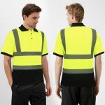 High Visibility Reflective Work Polo T-Shirts 6-Pack