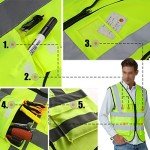 High-Visibility Safety Vest with Logo & Pockets