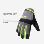 UltraLight Touchscreen Safety Work Gloves - Green
