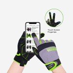 UltraLight Touchscreen Safety Work Gloves - Green