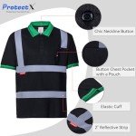 Hi-Vis Reflective Polo Shirts - 2 Pack, Medium