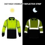 High Visibility Reflective Safety Polo Shirt for Men