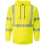 Men's Hi-Visibility Fleece Hoodie - Yellow/Green