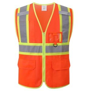 High Visibility Reflective Safety Vest with Pockets