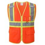 High Visibility Reflective Safety Vest with Pockets