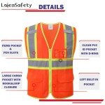 High Visibility Reflective Safety Vest with Pockets