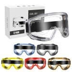 6 Pack Safety Goggles - Anti-Fog Eye Protection
