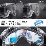 6 Pack Safety Goggles - Anti-Fog Eye Protection