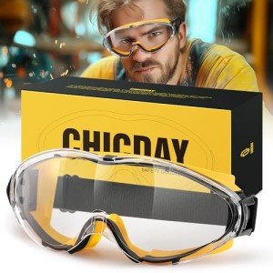 Chicday Anti-Fog Safety Goggles with Adjustable Headband