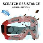 6 Pack Safety Goggles - Anti-Fog Eye Protection