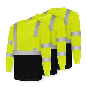 High Visibility Work Shirts for Men - 3 Pack