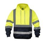 ANSI Class 3 Reflective Hooded Sweatshirt - Yellow/Navy