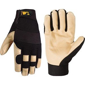 Men's Hi-Dexterity Leather Work Gloves - Black