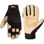 Men's Hi-Dexterity Leather Work Gloves - Black