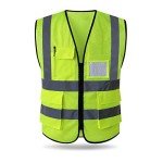 High Visibility Reflective Safety Vest with Pockets