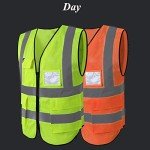 High Visibility Reflective Safety Vest with Pockets