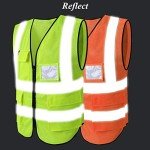 High Visibility Reflective Safety Vest with Pockets