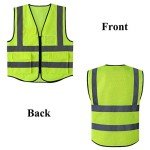 High Visibility Reflective Safety Vest with Pockets
