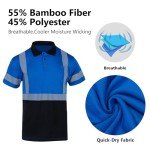 Hi-Vis Reflective Polo Shirts for Men - 3 Pack