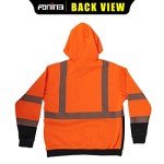 High Visibility Men's Reflective Fleece Hoodie - Orange