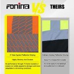 High Visibility Men's Reflective Fleece Hoodie - Orange