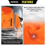 High Visibility Men's Reflective Fleece Hoodie - Orange