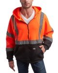 High Visibility Fleece Zip Up Hoodie for Men