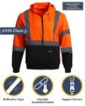 High Visibility Fleece Zip Up Hoodie for Men