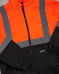 High Visibility Fleece Zip Up Hoodie for Men