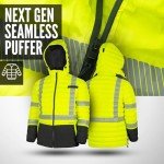 Men's Hi Vis Waterproof Winter Puffer Jacket