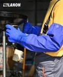 Heavy-Duty Long PVC Chemical Resistant Gloves - Large
