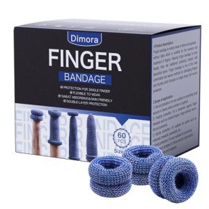 Dimora 60Pcs Blue Finger Cots for Protection
