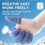 Dimora 60Pcs Blue Finger Cots for Protection