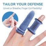 Dimora 60Pcs Blue Finger Cots for Protection