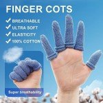 Dimora 60Pcs Blue Finger Cots for Protection